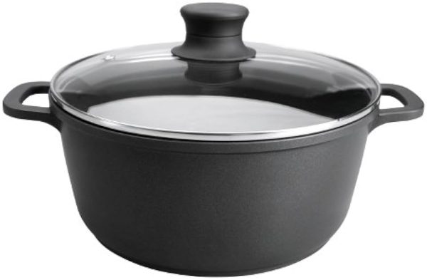 CAÇAROLA ALUM.FUND.30 COM TAMPA DE VIDRO